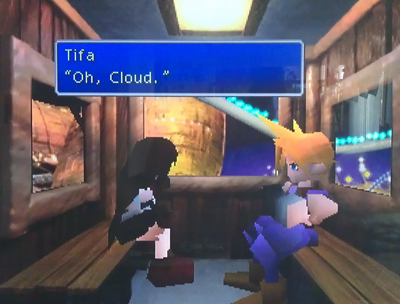 Tifa and Cloud at Gold Saucer